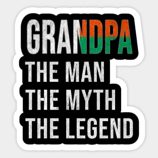 Grand Father Malagasy Grandpa The Man The Myth The Legend - Gift for Malagasy Dad With Roots From  Madagascar Sticker